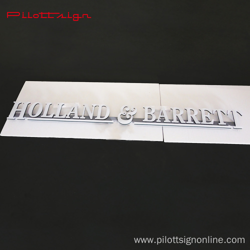 shopping mall store design outdoor acrylic sign